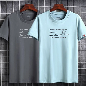2021 Лятна Мъжка Тениска, Ежедневни тениски с Принтом, Мъжка тениска с Къс ръкав, Дамски Забавно Памучен Тениска, Големи Размери, S-6XL, Мъжки Дрехи