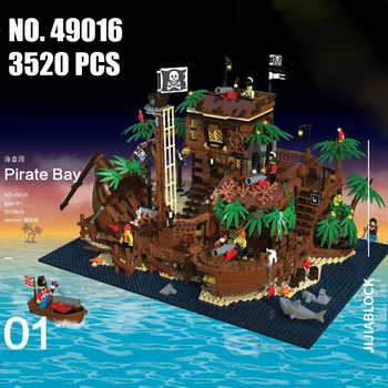 49016 Пирати от Залива Barracuda строителни блокове, тухли Съвместими 21322 Играчки за момчета И момичета подарък Подаръци Рожден Ден Подарък за Коледа