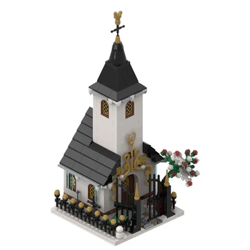 569 бр. MOC-91182 Зимни Село Малка църква блок от малки частици (лицензиран и е разработен cvanhulle)