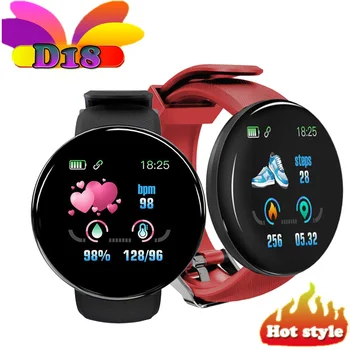 D18 Умен часовник За Мъже И Жени, спортни, за фитнес, за проследяване на кръвното налягане, Bluetooth, умни часовници, крачкомер, часовници, PK Y68 x7