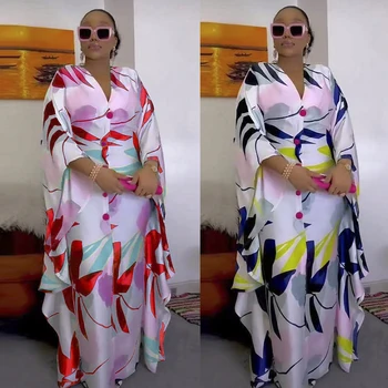 MD Африкански Дълги Рокли С Принтом дашики За Жени, по-Големи Размери, Boubou, 2023, Пролетта на Нов Макси Дреха, Турция, Нигерийски Вечерни рокли, Abayas