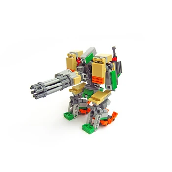 MOC Класически Шутър Бастиони Робот САМ на Играта Строителни Блокове Тухли Комплекти DIY Модел Играчки За Деца, Момчета, Подарък За Рожден Ден 1713 бр.