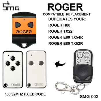 ROGER H80 E80 ROGER TX22 Отварачка За Гаражни врати с Дистанционно Управление Взаимозаменяеми Восъчни За Гараж Екип 433,92 Mhz Ключодържател