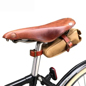 Tourbon Ретро Велосипед Велосипеди Седалка на Опашката на Седлото Чанта за Носене на МТВ Калъф За Телефон Вощеный Платно Водоустойчива Аксесоари За Колоездене