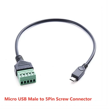USB Micro Мъжки или Женски Type-C Мъжка USB 2.0 Мъжки Мини USB Plug до 5-номера за контакт Винтовому Връзка с Предпазни Клеммным Конектор Кабел-Адаптер