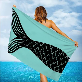 ГОРЕЩИ плажни кърпи с принтом от микрофибър, обичай, само с принтом опашка на Русалка, кърпи за баня за плуване, хавлия за плаж, на седалката 70*140 см