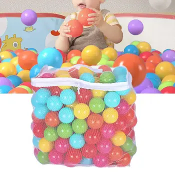 Детска играчка 100шт Разнообразни Цветни Океанските Топки Ями Преносими Топки Ями Ръчно Способността за Събиране на
