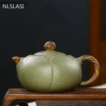 Исинский чайник лилаво глинен чайник s красота maker ръчно изработени Чай комплект от Вратовръзка Гуаньинь чай и прибори самостоятелна автентично Голям капацитет 330 мл