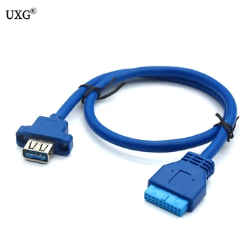 Однопортовый USB3.0 USB 3.0 с клъстер винтовым на стена Тип панел на дънната платка 20Pin Кабел-50 см и 1,5 метра от 0,5 м