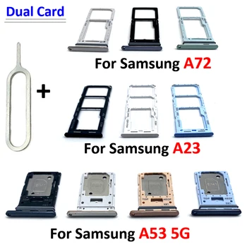 Оригиналния Държач За SIM-Карти С Две Карти, Табла, Слот За Чип, Титуляр Кутия, Гнездо за Адаптер За Samsung Galaxy A72 в а23 а a53 5G + Егн