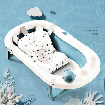 Подложка за баня с детски душ, нескользящая възглавница за подкрепа на седалки за баня, безопасна вана за бебета, преносима сгъваема мека възглавница