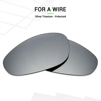 Сменяеми Поляризирани Лещи SNARK за слънчеви очила Oakley A Wire Сребро Титан